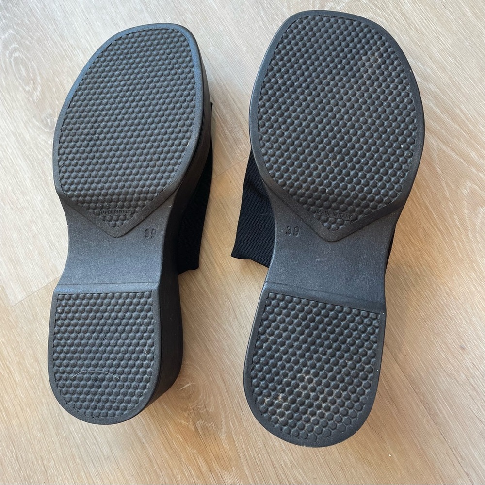 Steve Madden Black Slinky Slide Sandals - Picture 3 of 6